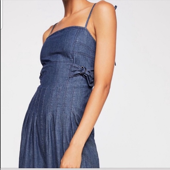 NWOT Free People Brittany Chambray Jumpsuit - Picture 2 of 6